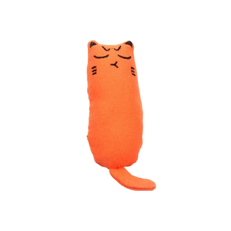 Catnip Toys Cute Thumb Plush Pillow Teeth Grinding Bite-Resistant Teasing Relaxation Cat Chew Toy Pet Accessories