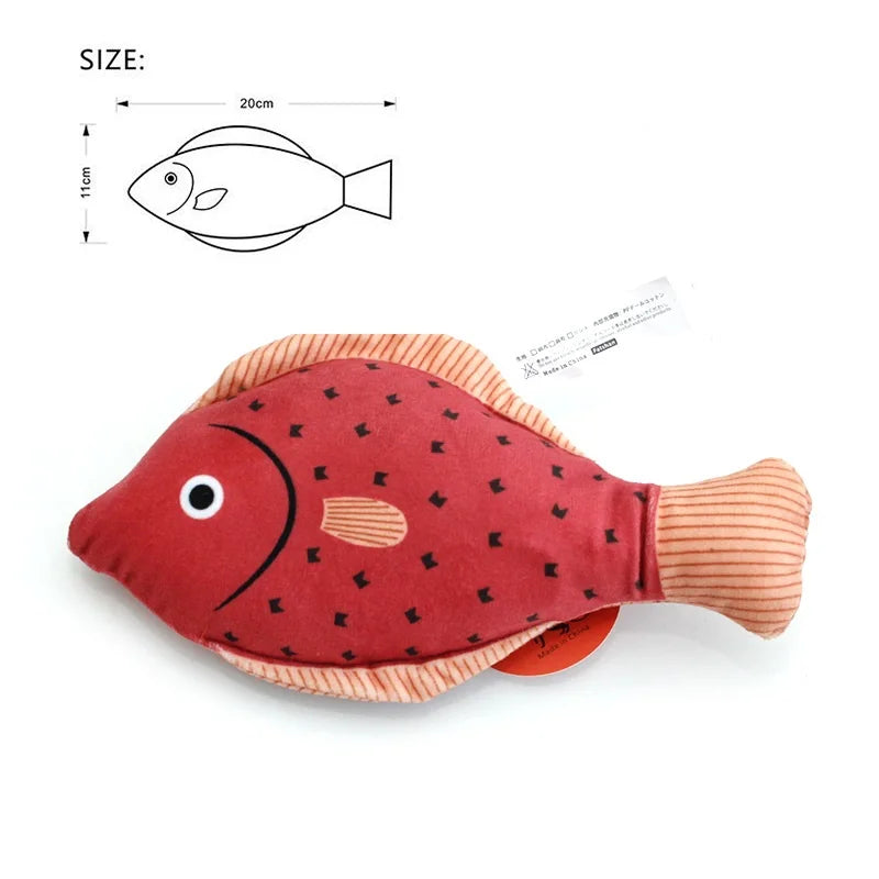 Cat Toy Catnip 3D Simulation Fish Goldfish Kitten Toys Pillowfish Interactive Sounding Cat Chew Bite Plush Toys Cat Supplies