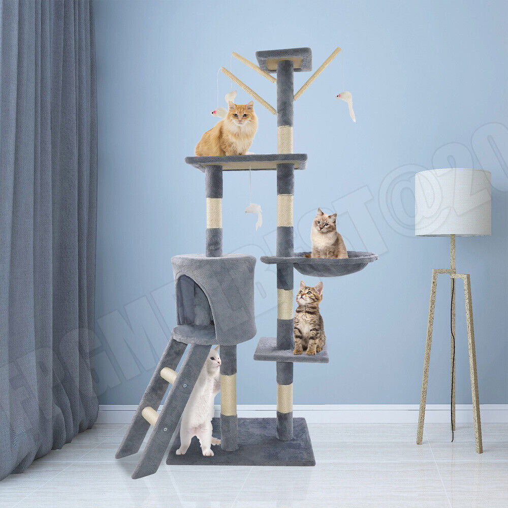 Cat Tree Cat Tower Cat Condo with Scratching Posts & Ladder for Cats Kittens