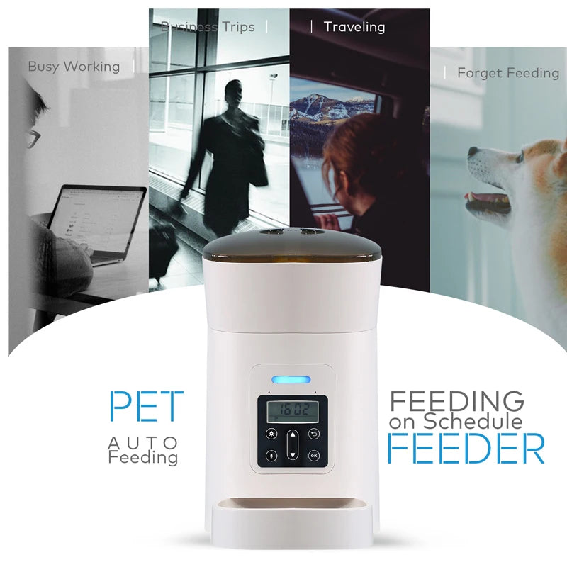 New Pet Feeder Pet Dispenser for Cat and Dog Travel Supply Automatic Smart Slow Feeder Dispenser Fixed Time Amount of Food