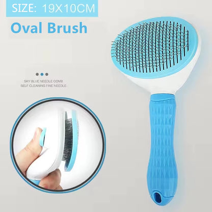 Pets Slicker Brush Cat Grooming Massage Comb Dogs Self Clean Shedding Brush One Button Removes Loose Undercoat Mats Tangled Hair