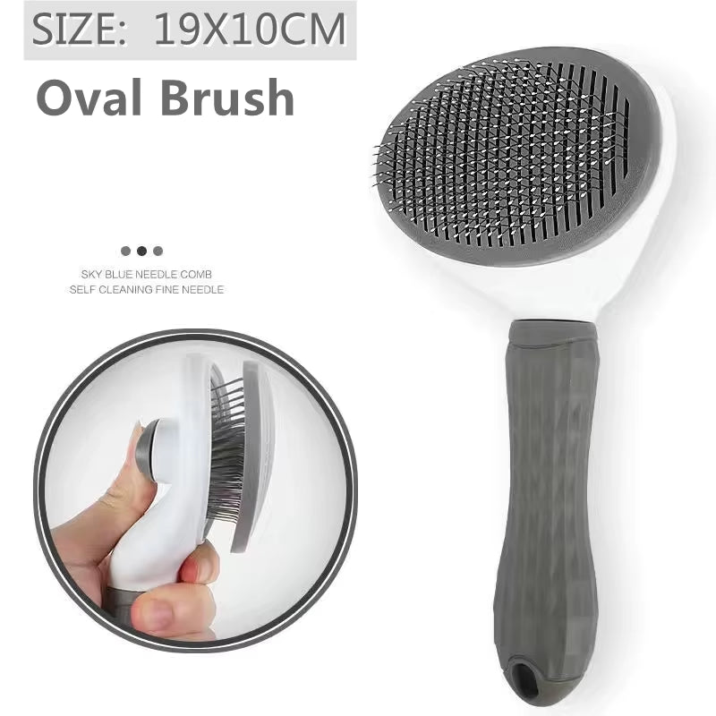 Pets Slicker Brush Cat Grooming Massage Comb Dogs Self Clean Shedding Brush One Button Removes Loose Undercoat Mats Tangled Hair