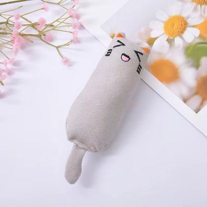 Catnip Toys Cute Thumb Plush Pillow Teeth Grinding Bite-Resistant Teasing Relaxation Cat Chew Toy Pet Accessories