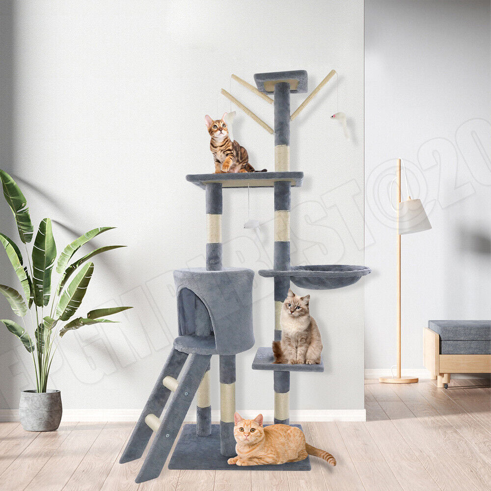 Cat Tree Cat Tower Cat Condo with Scratching Posts & Ladder for Cats Kittens