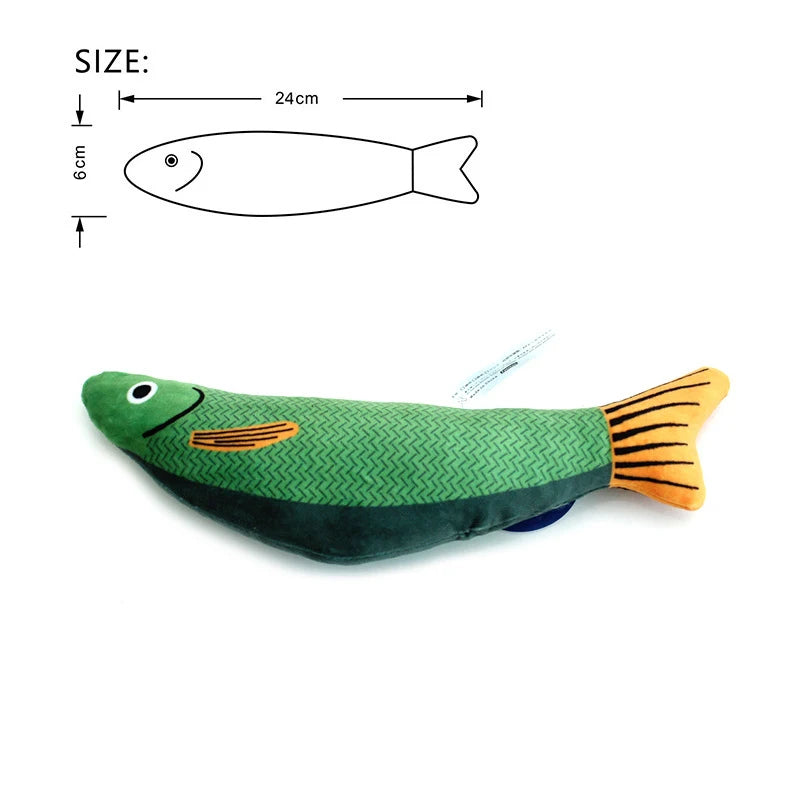 Cat Toy Catnip 3D Simulation Fish Goldfish Kitten Toys Pillowfish Interactive Sounding Cat Chew Bite Plush Toys Cat Supplies