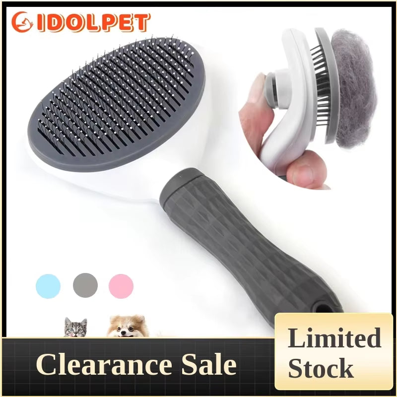 Pets Slicker Brush Cat Grooming Massage Comb Dogs Self Clean Shedding Brush One Button Removes Loose Undercoat Mats Tangled Hair