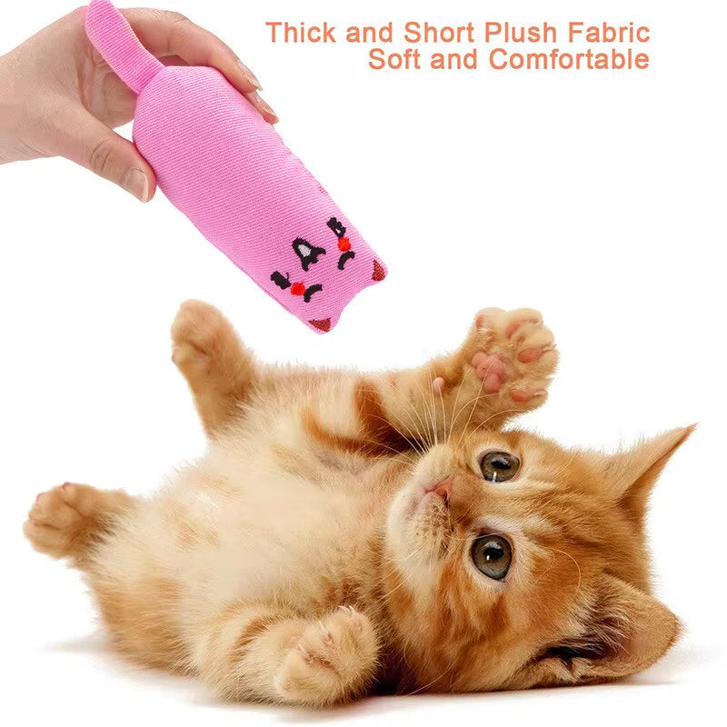 Catnip Toys Cute Thumb Plush Pillow Teeth Grinding Bite-Resistant Teasing Relaxation Cat Chew Toy Pet Accessories