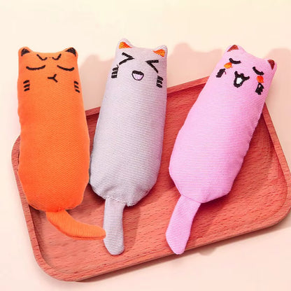 Catnip Toys Cute Thumb Plush Pillow Teeth Grinding Bite-Resistant Teasing Relaxation Cat Chew Toy Pet Accessories