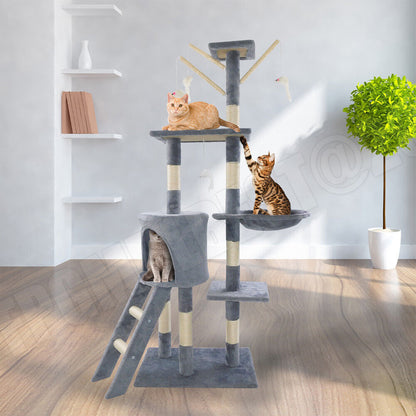 Cat Tree Cat Tower Cat Condo with Scratching Posts & Ladder for Cats Kittens