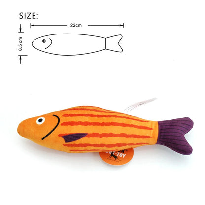 Cat Toy Catnip 3D Simulation Fish Goldfish Kitten Toys Pillowfish Interactive Sounding Cat Chew Bite Plush Toys Cat Supplies