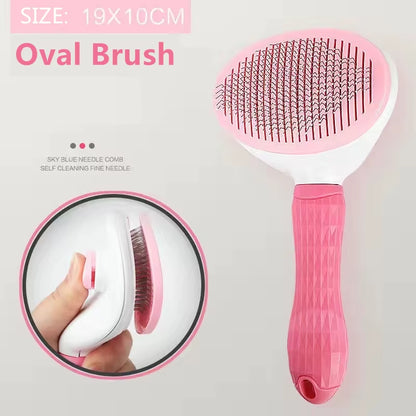 Pets Slicker Brush Cat Grooming Massage Comb Dogs Self Clean Shedding Brush One Button Removes Loose Undercoat Mats Tangled Hair