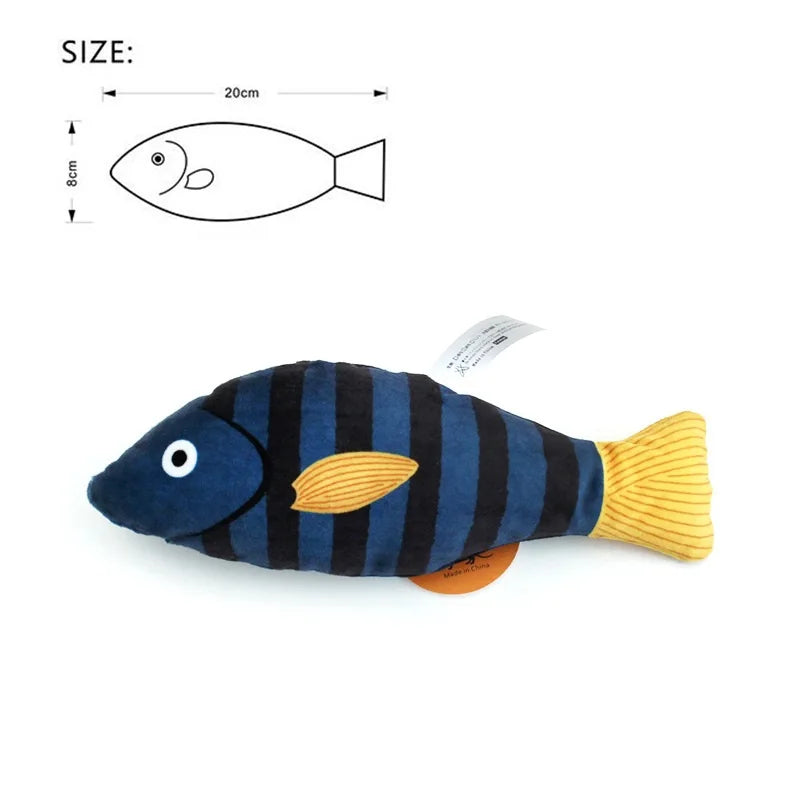 Cat Toy Catnip 3D Simulation Fish Goldfish Kitten Toys Pillowfish Interactive Sounding Cat Chew Bite Plush Toys Cat Supplies