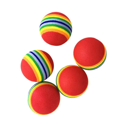 Colorful Cat Toy Interactive Ball Toys for Cats Play Chewing Rattle Scratch Foam Ball Training Cat Scratcher Cat Accessories