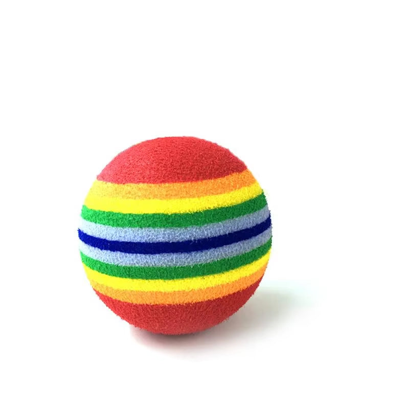 Colorful Cat Toy Interactive Ball Toys for Cats Play Chewing Rattle Scratch Foam Ball Training Cat Scratcher Cat Accessories