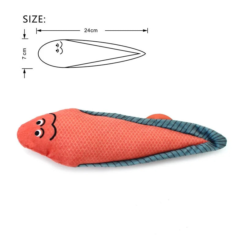 Cat Toy Catnip 3D Simulation Fish Goldfish Kitten Toys Pillowfish Interactive Sounding Cat Chew Bite Plush Toys Cat Supplies