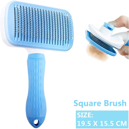 Pets Slicker Brush Cat Grooming Massage Comb Dogs Self Clean Shedding Brush One Button Removes Loose Undercoat Mats Tangled Hair